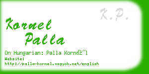kornel palla business card